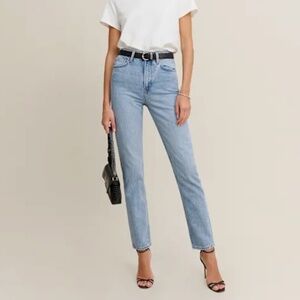 Reformation Liza Ultra High Rise Straight Jeans Montego - Size 24